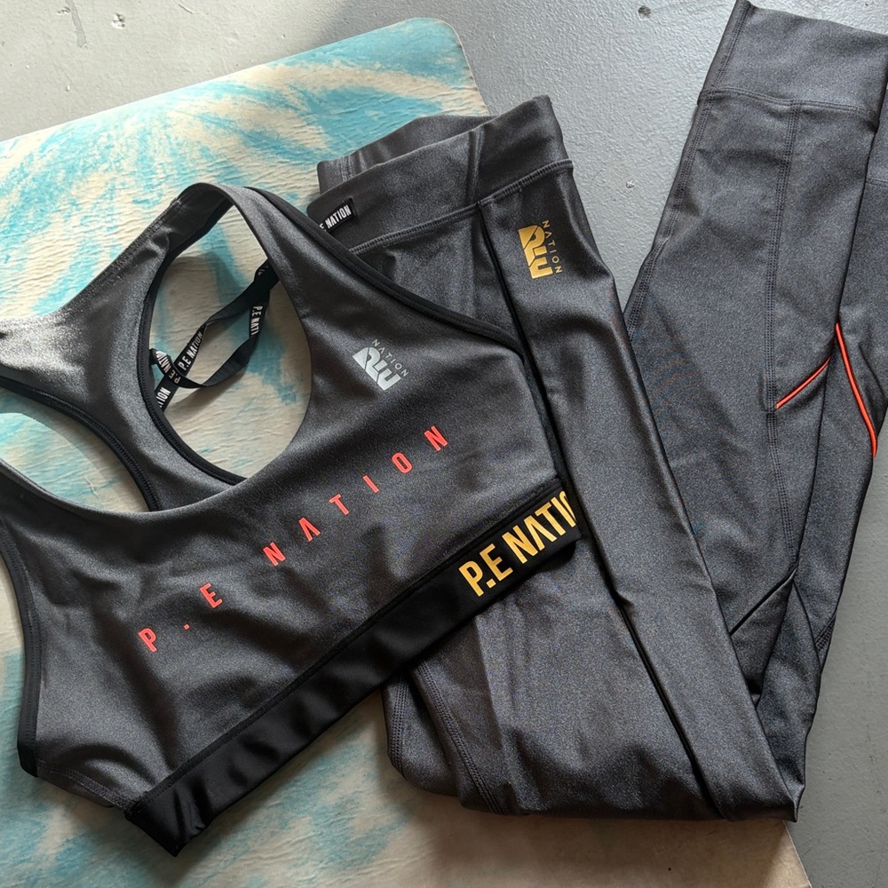 Game day leggings and bra SET XS PE nation
